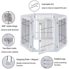 Unipaws barras metálicas enrejado: estructura estable para uso activo en casa.