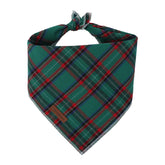 Unique Style Paws Bandana navidad para perro verde con cuadros, accesorio festivo cómodo.
