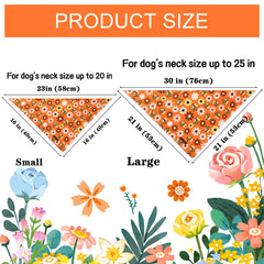 Bandana Unique Style Paws para perro con diseño floral suave para uso diario.