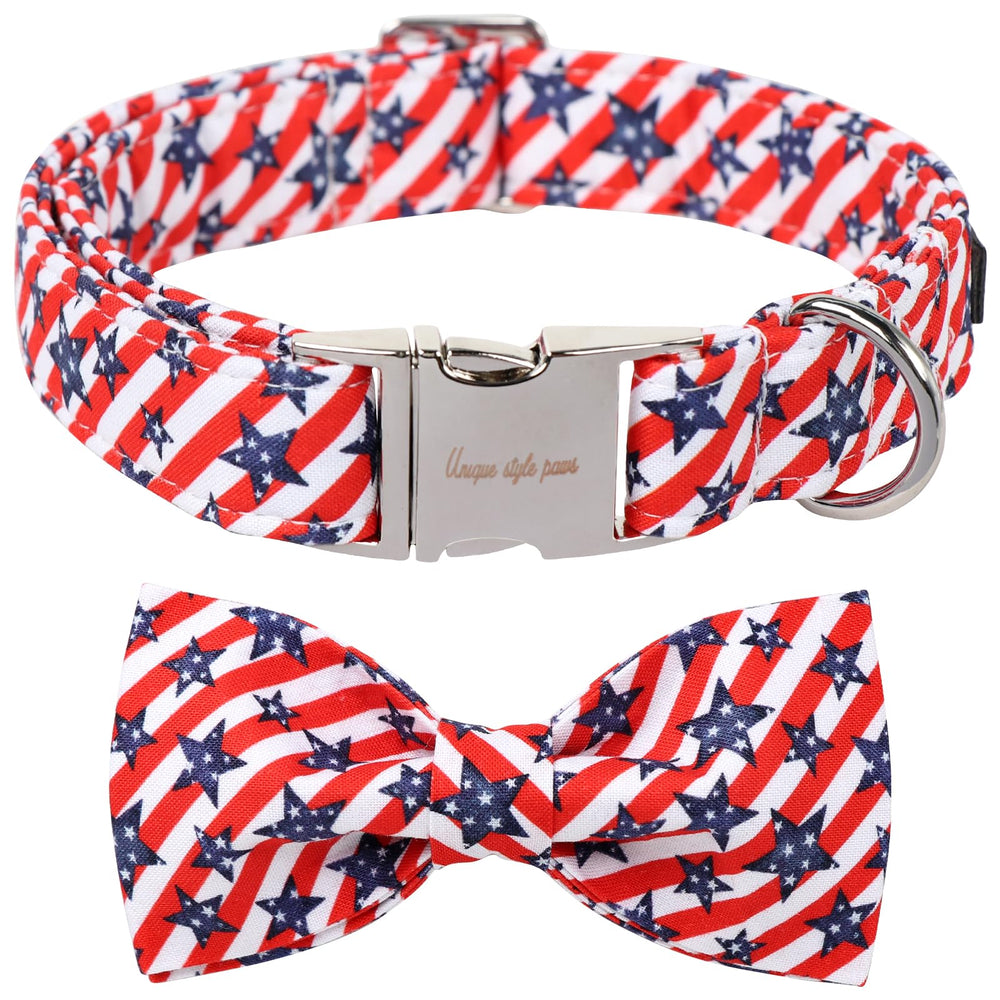 Unique style paws collar día de la independencia con lazo para fotos festivas