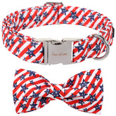 Unique style paws collar día de la independencia con lazo para fotos festivas