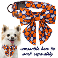 Collar con motivos de hueso para Halloween de Unique Style Paws.