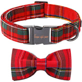 Collar navidad Unique Style Paws con lazo, cómodo para fiestas