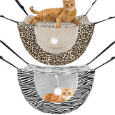 Unittype hamaca colgante para gato, doble capa, estilo leopardo para comodidad.