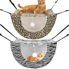 Unittype hamaca colgante para gato, doble capa, estilo leopardo para comodidad.