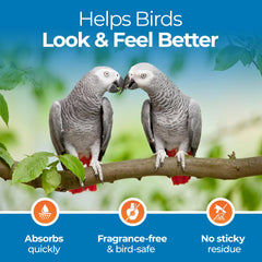 Plumas suaves tras el rociado con Aloe Vera de UnRuffledRx.