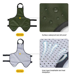Chaleco impermeable UOSIA para corgi, vista posterior, mantiene limpio el lomo en la lluvia.