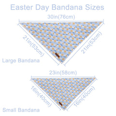 UP URARA PUP bandana de Pascua, algodón suave y cómodo para mascotas.
