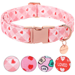 Collar UP URARA PUP con corazon rosa, cómodo para perros y gatos.