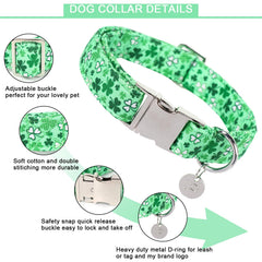 Collar UP URARA PUP con diseño trébol verde para estilo diario.