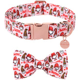 UP URARA PUP collar navideño con lazo detalle, ideal para sesiones festivas
