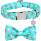 UP URARA PUP collar Pascua con lazo zanahoria, ideal para sesiones de fotos de Pascua.