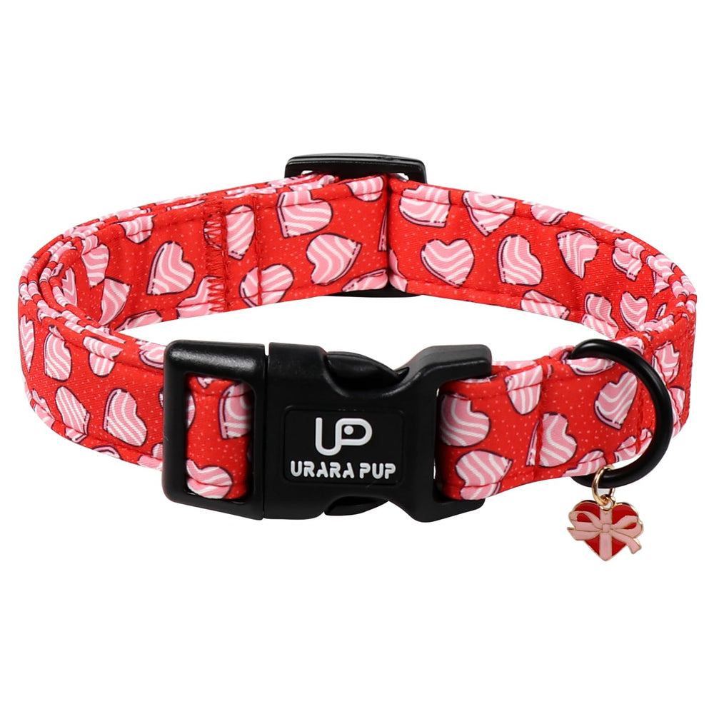 UP URARA PUP collar perrito con corazon rosa para paseos tiernos.