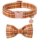 UP URARA PUP collar plaid otoño marrón naranja para paseos cómodos