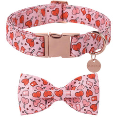 UP URARA PUP collar con lazo corazón rosado para uso diario y estilo