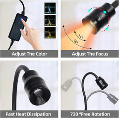 Luz UPETTOOLS para acuario con tres colores para distintos escenarios.