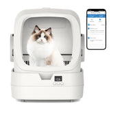 UPFAS bandeja autolimpiante para gatos medianos, limpieza automática y conveniente.