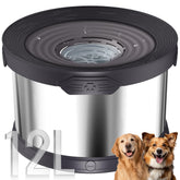 Bebedero UPSKY 12L de acero inoxidable para perros, gran capacidad para múltiples mascotas.