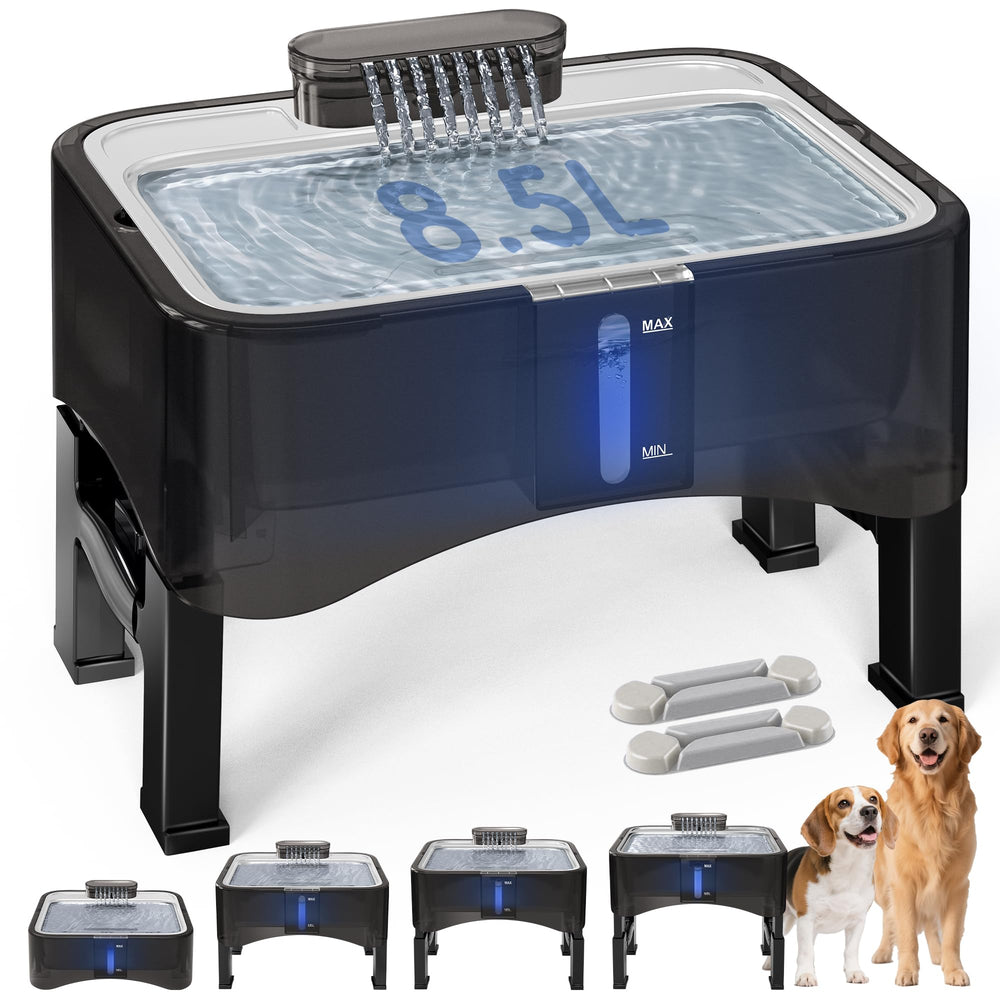 Fuente UPSKY para perros elevada con 4 alturas, comodidad para cada tamaño.