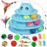 UPSKY rueda giratoria de 3 niveles para gatos, ejercicio diario