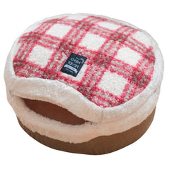 Urnat Cama Cueva para Gato, vista exterior con cuadros que aporta estilo y refugio cálido.