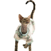 Urnat ropa felpa doble cara frente pullover, calor suave para gatos sin pelo