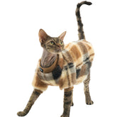 Urnat gato ropa fleece doble frente ofrece comodidad cálida para felino sin pelo.