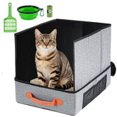 Caja de arena Uross plegable gris, ideal para coche y viajes