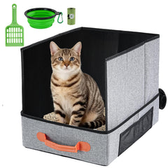 Caja de arena Uross plegable gris, ideal para coche y viajes