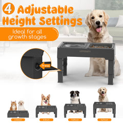 URPOWER 4 alturas ajustables para adaptar la altura de la mascota.