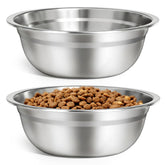 URPOWER dos tazones de acero inoxidable de 8 pulgadas para comida y agua.