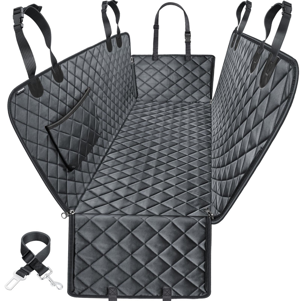 URPOWER funda asiento perro con flancos laterales protege coche y facilita entrada.