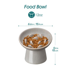 Vancasso diseño elevado para gatos de 6-25 pulgadas mejora la postura al comer.
