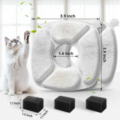 VANVE filtros compatibles 95 oz 2,8 L para fuente de gatos