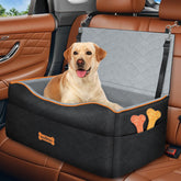 Asiento VavoPaw para perro mediano, vista frontal para viajes seguros.
