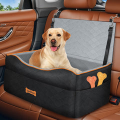 Asiento VavoPaw para perro mediano, vista frontal para viajes seguros.