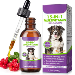 Gotas multivitamínicas Vceeoy para perro, botella vertiendo, apoyo inmunitario
