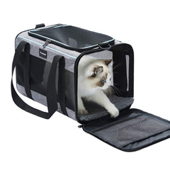 Transportín suave Vceoa para gatos y perros, ideal para viajes con mascotas de hasta 16 libras.