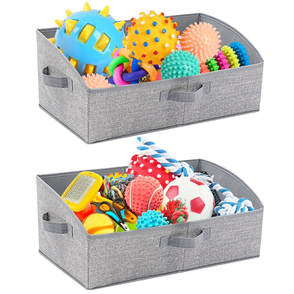 Cesta Juguetes de perro VCEPJH plegable con frente baja para acceso fácil.