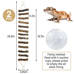 VCEPJH plataforma de madera para reptiles ofrece descanso estable