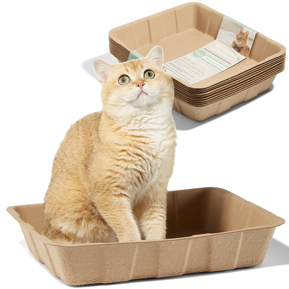 Vealind caja-arena-desechable para gatos, práctica para higiene diaria del hogar