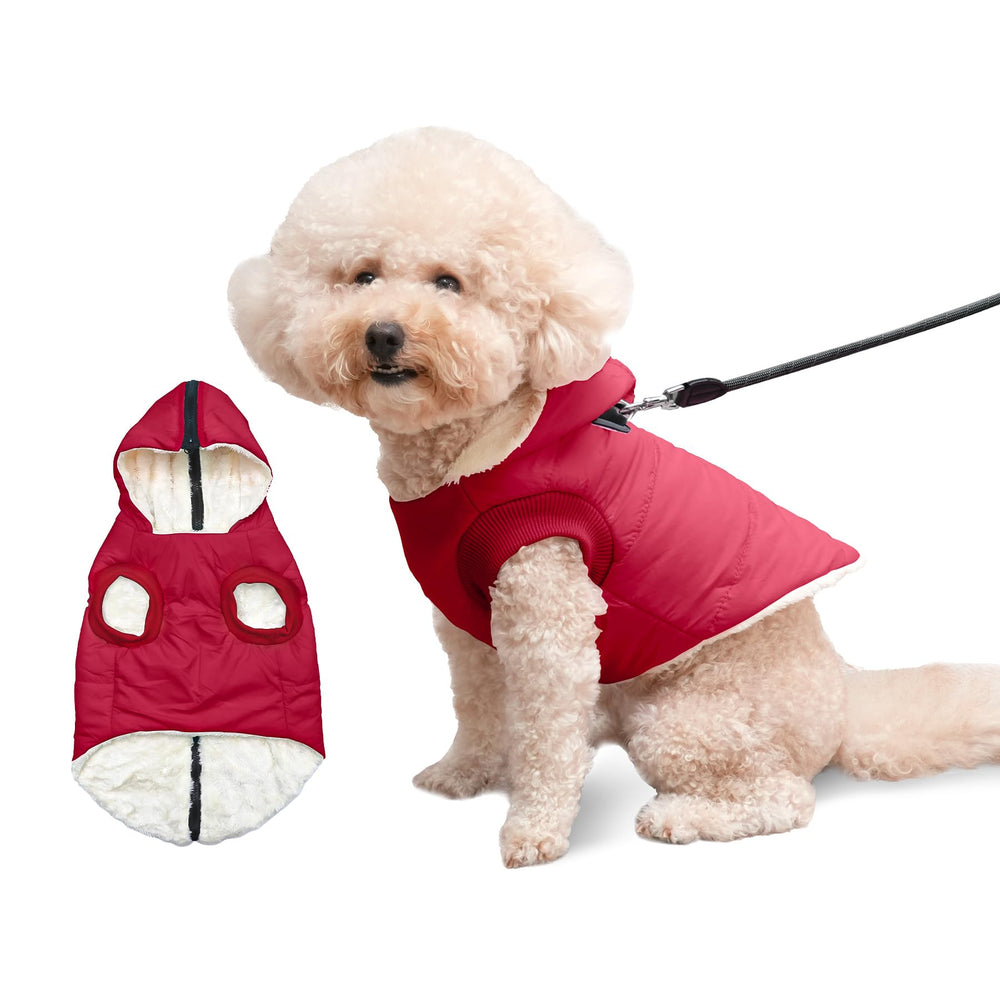 Vecomfy sudadera para perro con forro polar y arnés integrado mantiene caliente en paseos