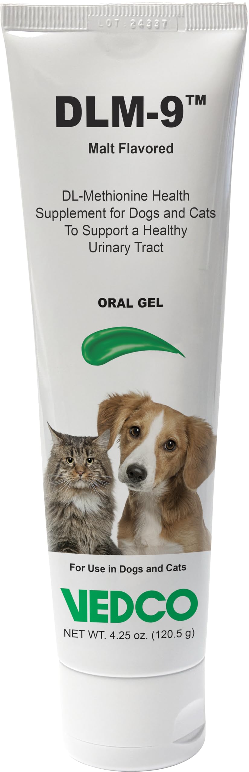 Vedco DLM-9 gel oral sabor Malta, fácil de administrar a mascotas.
