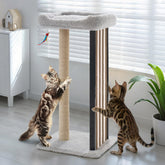 Veehoo poste rascador de 35 pulgadas para gatos, fomenta estiramiento y flexibilidad.