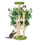 Veehoo arbol-gato interior 61-pulgadas con perchas acolchadas para siestas elevadas
