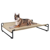 Veehoo Cama Elevada Exterior para Perro Grande: descanso estable al aire libre.