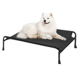 Cama elevada Veehoo con barandilla doble para mayor seguridad.