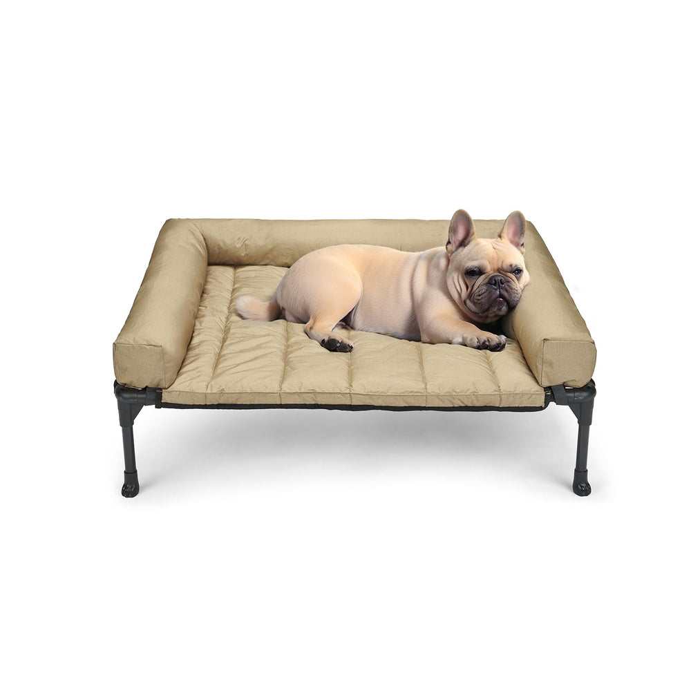 Cama de perro elevada Veehoo, tamaño 32x25, para uso cómodo dentro o fuera.
