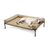 Cama para perro elevada Veehoo de 42x30 pulgadas con confort