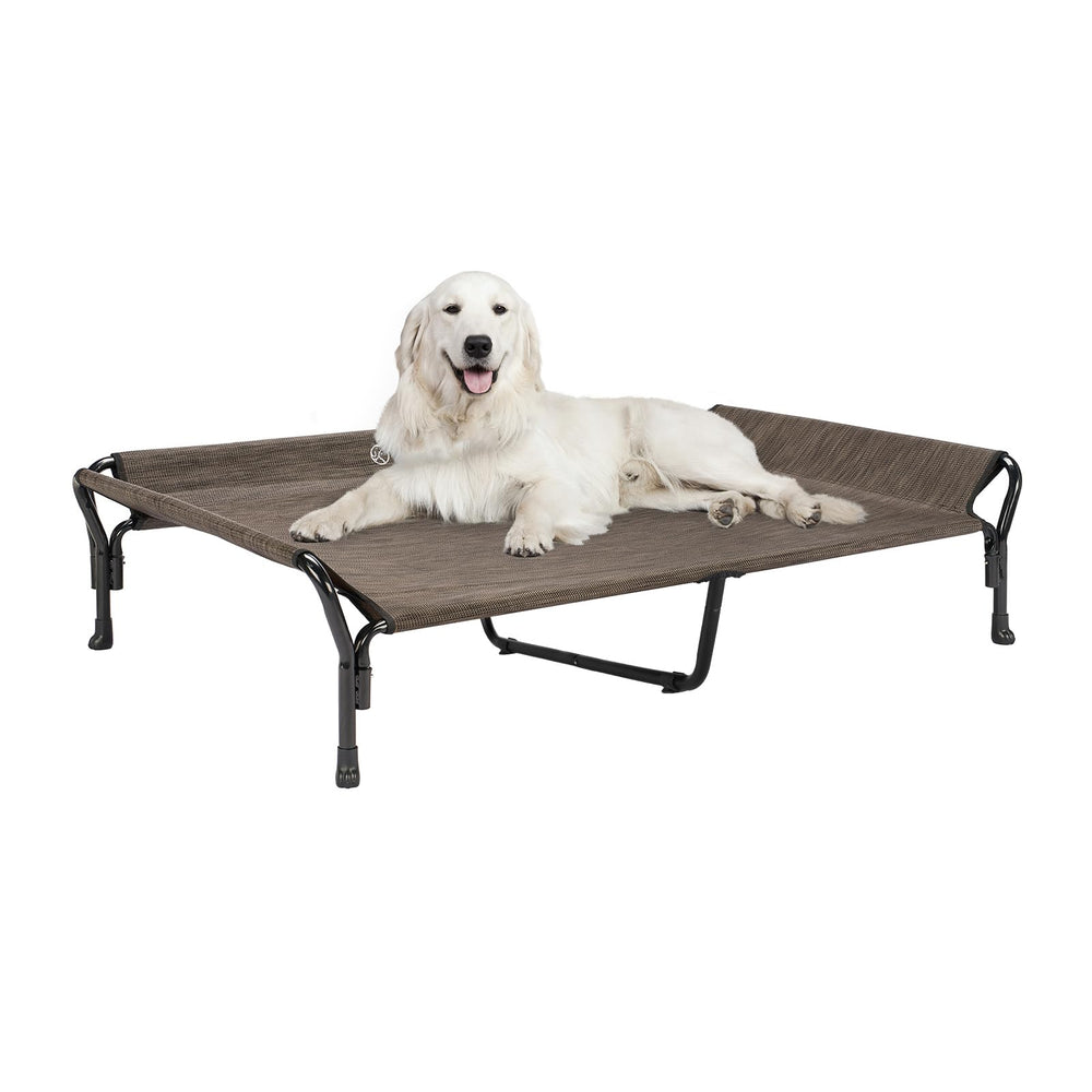 Cama para perros Veehoo elevada con barandilla para mayor seguridad